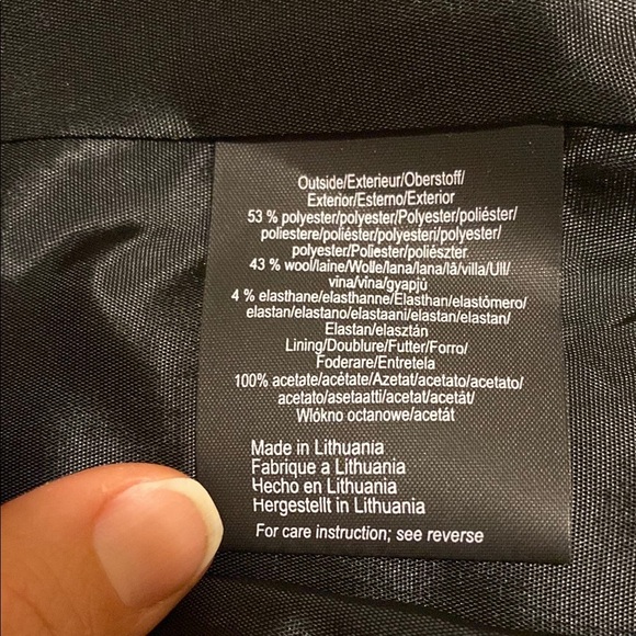 Mexx Wool Blend Dark Gray Blazer Tailored Fit Notched Lapel Y2K Vintage 90’s - Picture 16 of 16